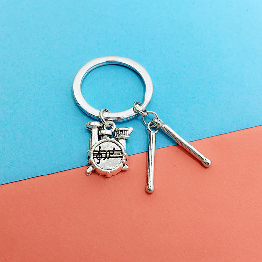European And American Rock Backpack Pendant Band Drum Keychain