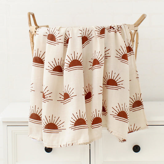 120x120cm Muslin Blanket Cotton Baby Swaddle Bamboo Soft