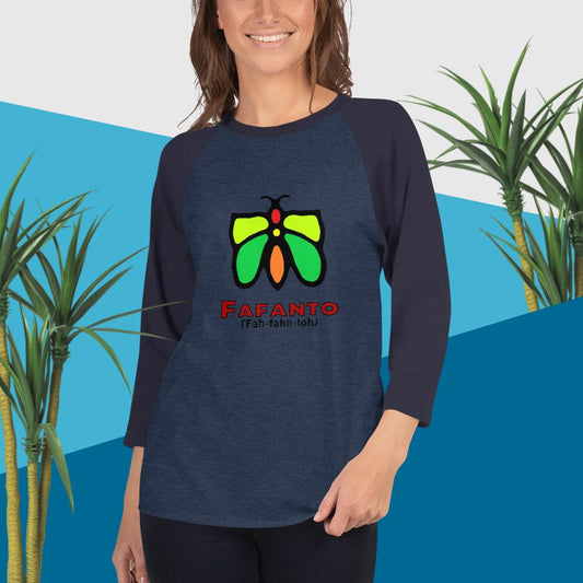 3/4 sleeve raglan shirt